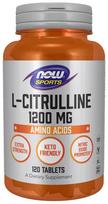L-Citrulline, 1200mg Extra Strength - 120 tablečių - NOW Foods