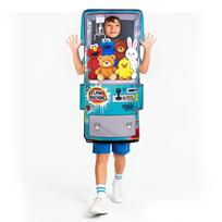 Halloween Sponge Claw Machine Costume Funny Cosplay Game Outfit Parent-Child Matching One size fits all blue
