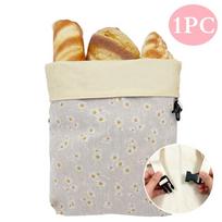 Reusable Beeswax Bread Bag Washable Sourdough Bread Storage Bag Freezer Safe Antibacterial Food Storage Bag Artisan Bread beige