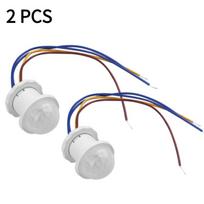 1/2/4Pc PIR jutiklis šviesos detektorius detektorius išmanusis jungiklis LED 110V 220V infraraudonųjų spindulių judesio PIR automatinis jutiklio įjungimas išjungtas 2 PCS gray