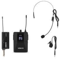 BEVIELIS MIKROFONAS VONYX WM55B PLUG-AND-PLAY SET UHF 179.202