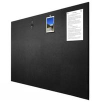 Profesionalios veltinio ir kamštienos lentos, lipnios, sustiprintos, akustinės plokštės, tvirtinamos prie sienos, 30x30cm, garso sugerties plokštė namų biurui juoda