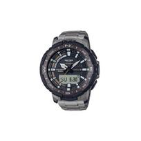 Casio PRO TREK Serija-PRT Madingas Lauko Alpinizmas Saulės Energija Varomas Atsparus Karščiui Bluetooth Ryšiu Dvigubas Ekranas Atsparus Vandeniui ir PRT-B70T-7JF juoda