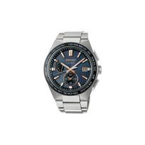 SEIKO Astron serija 100 metrų atsparumas vandeniui saulės energija veikiantis kvarcinis titano apyrankė vyriškas laikrodis mėlynas ciferblatas SBXY053 mėlyna