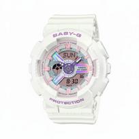 Casio Baby-G BA-110 Series 100M Water Resistant Quartz Movement Resin Strap Unisex watches Pink BA-110FH-7A Pink Watch Dial gray