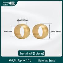 Žalvarinis įvorės jungties alyvos siurblio sandariklio žiedas - Vario vamzdžio spaustukas 15/16/22/25mm beige