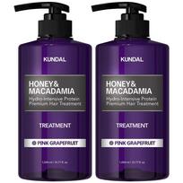 Kundal Honey & Macadamia Hair Treatment Pink Grapefruit Fragrance, 1058ml, 2 units gray