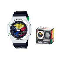 CASIO Unisex G-SHOCK Baltas laikrodis GAE-2100RC-1APR Rubik's Cube Collaboration Model black