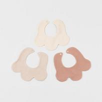 Happy Prince children's fleece cloud double-sided baby bib 3-piece set, korean baby products white