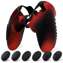 PlayVital Ergonomiškas silikoninis dėklas PS5 pulteliui, minkštas guminis apsauginis apvalkalas PS5 Edge belaidžiam pulteliui su nykščio dangteliu, 3D dygliuotas leidimas