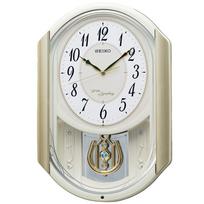 Seiko Clock Wall Light Gold Pearl 450 x 305 x 75 AM263S Radio-Controlled Clock, Finish, mm,