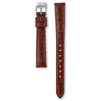 SEIKO Genuine Leather Watch Strap, Crocodile-Embossed Cowhide, Smart Change Tool-Free, 14mm, Brown, Men's & Women's ruda