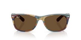 Sunglasses 0RB2132 NEW WAYFARER BROWN WITH BLUE CAMU DARK BROWN 68253355 Polarized [Ray-Ban] (Brown/Blue/Dark Brown) gray