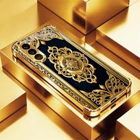 Raštuotas atsparus įbrėžimams Gražus galvanizuoto stiklo telefono dėklas, skirtas Samsung Galaxy S26 S25 S24 S23 S22 FE, Ultra, Plus, atsparus smūgiams For SamSung S24FE（5G）
