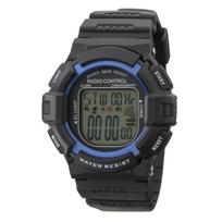 CREPHA Digital Watch TELVA Stopwatch Urethane Strap Black Sports Watch (Klepha) Multi-function Radio-controlled Water-resistant (5 ATM) Men's juoda