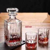 ZISIZ Handmade Glass Wine Decanter white