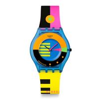 SWATCH SKIN CLASSIC BIOSOURCED NEON FLUMOTIONS SS08S101 unisex adult yellow mėlyna