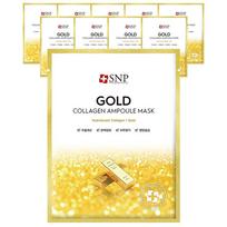 SNP Gold Collagen Ampoule Mask, 1 pack, 10 pieces beige