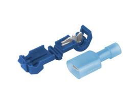 Quick branch connectors type-T, blue, 2.5-4.0 mm², 16-14 AWG, 15A max, 5 pcs. 1