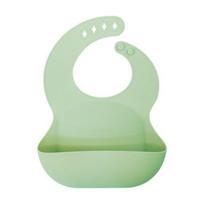 Miomio silicone bib, green, 1 piece, 1 piece beige