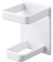 Yamazaki Bathroom Electric Shaver Holder White Tower Razor and Trimmer Storage W6 x D6 x H8 cm 4863