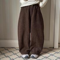 Kids Thick Warm Corduroy Fleece Casual Pants Korean Style Boys Girls Winter Pants 140cm ruda