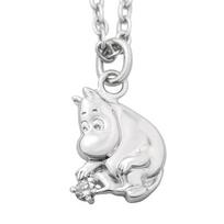 Sidabrinis Moomino deimantinis mažas karoliai su oficialiu personažo pakabuku [Shinjuku Kura] Moterims, 925, Prekė,