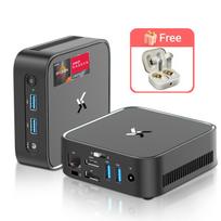 HUIDUN H80 3500U Su klaviatūra QWERTY Mini PC su AMD Ryzen™ 5 16GB RAM+512GB SSDAMD Radeon™ RX Vega 8 Windows 11 Pro juoda