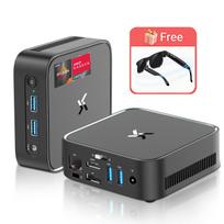 HUIDUN H80 3500U Su klaviatūra QWERTY Mini PC su AMD Ryzen™ 5 16GB RAM+512GB SSDAMD Radeon™ RX Vega 8 Windows 11 Pro juoda