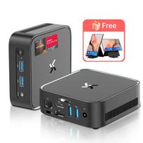 HUIDUN H80 3500U Su klaviatūra QWERTY Mini PC su AMD Ryzen™ 5 16GB RAM+512GB SSDAMD Radeon™ RX Vega 8 Windows 11 Pro juoda