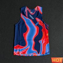 Vyriška gradiento spalvos greitai džiūstanti bėgimo liemenė, lengvas maratono marškinėlis be rankovių, vasaros fitneso marškinėlis, topas 4XL blue