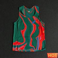 Vyriška gradiento spalvos greitai džiūstanti bėgimo liemenė, lengvas maratono marškinėlis be rankovių, vasaros fitneso marškinėlis, topas 2XL blue