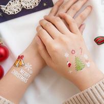 Kalėdinė švytinti tamsoje tatuiruočių lipduko pirkimo rekomendacija, 1 vnt., LN-107 beige