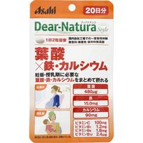 Asahi Dear-Natsra Style Folic Acid x Iron & Calcium 40 capsules Iron preparations Minerals Iron preparations 1 set
