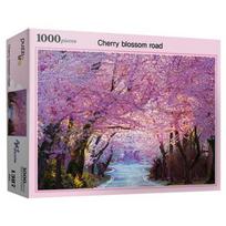 Puzzle Life Dėlionė PL1387, 1000 vienetų, Cherry Blossom Road, 1000 vienetų dėlionė, vaikų žaidimai, mokomieji žaislai pink