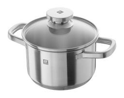 Zwilling Didelis puodas Dvi rankenos Gilus Nerūdijančio plieno Indukcinis Suderinamas Japoniškas Zwilling Joy  Joy 20cm  Puodas, Dydis, Plienas, [Autorizuotas Produktas] 64043-200 sidabras
