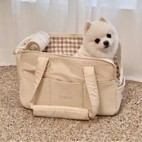 Butler's life dog rankinio bagažo krepšys nešiojimo krepšys sling bag, korėjietiškas augintinių šampūnas beige
