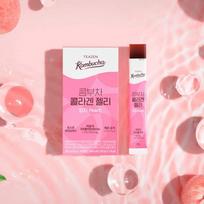 Teazen Kombucha Collagen Jelly Peach 14 sticks, Korea Kombucha