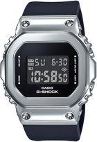 CASIO G-SHOCK GM-S5600-1 Metalu dengtas rėmelis Skaitmeninis laikrodis, Sidabrinis ir Juodas, Atsparus smūgiams 20 barų Atsparus vandeniui, Vidutinio dydžio Unisex Sportinis Laikrodis ant Riešo gray