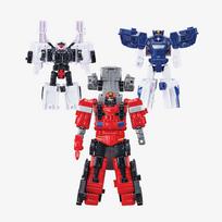 Young Toys Tobot Mini Dak+Ssen+Boom 3-in-1 transformuojamų robotų rinkinys (Greitoji pagalba, Policija, Gaisrinė) gray