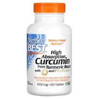 Doctor's Best, high absorption rate curcumin, 1,000mg, 120 tablets