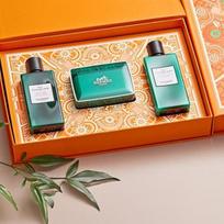 Hermes Odorange Verte 80ml plaukams 3 dalių dovanų rinkinys 3 types of Odorange hair plan blue