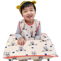 Bell Baby dining table integrated waterproof bib tank top full cover original, (renewed) orange rabbit, 1 piece, 1 piece gray