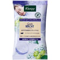 Kneipp Gute Nacht putojančios tabletės apynių ir valerijono kvapas 50 g didelio efektyvumo milteliai, labai veiksmingi, ištirpinkite 1 putojančią tabletę vonios vandenyje (