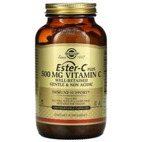 Solgar, Ester-C Plus, vitaminas C, 500 mg, 250 daržovių kapsulių