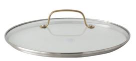 Greenpan Glass Lid 28cm Stainless Steel Gold Handle Dishwasher Safe gray