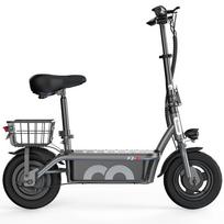 iScooter F2 sulankstomas elektrinis paspirtukas, 500W, 36V 7.8Ah, iki 30 km/h, 10 colių padangos, 30 km didžiausias nuotolis, dvigubas būgninis stabdys, miesto kelionėms skirtas elektrinis paspirtukas 36V 500W 7.8Ah juoda