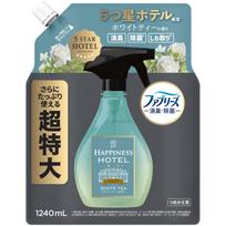 Febreze Lenor Happiness Mist Deodorizing Spray for Clothing and White Tea Deodorizing Recommended by Refill 1240mL Fabrics, Scent, & Disinfecting, black
