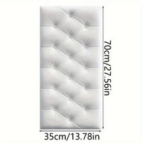 5/10 vnt. 3D Sienų lipdukai nuo susidūrimo Tatami Lova Minkšta Nugaros Pagalvėlė Lipni sienų lipdukai Nulupimas ir įklijavimas Tapetų sienų apdaila! 10pcs balta