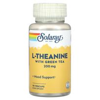 Solaray, l-theanine, green tea, 200mg, 90 veggie capsules